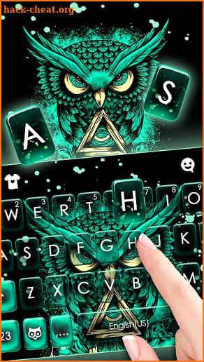 Angry Owl Art Keyboard Theme screenshot