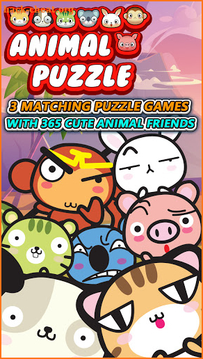 Animal 3-matching Puzzle : 2021 Animal Calendar screenshot