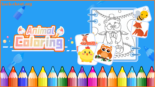 Animal coloring pages games screenshot