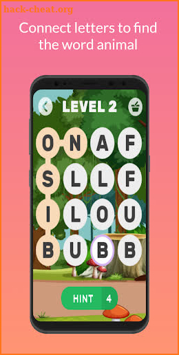 Animal word puzzle game screenshot