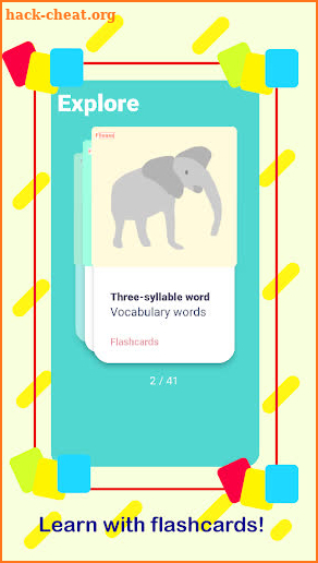 Animals learning cards screenshot