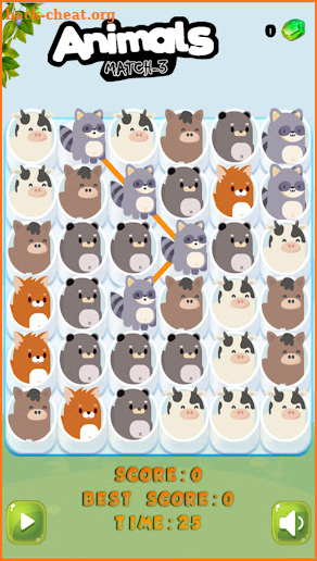 Animals match 3 screenshot