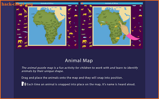 Animals of Africa - Montessori Geography for Kids screenshot