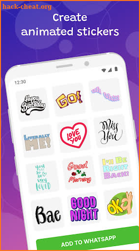Animated & Text Sticker Maker screenshot