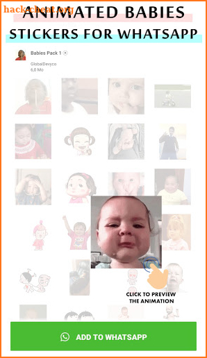 Animated babies Stickers for WhatsApp 2021 screenshot
