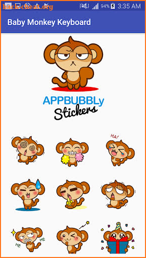 Animated Baby Monkey Stickers for Gboard screenshot