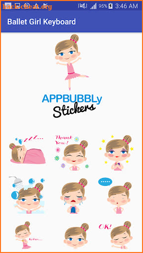 Animated Ballet Girl Stickers for Gboard screenshot