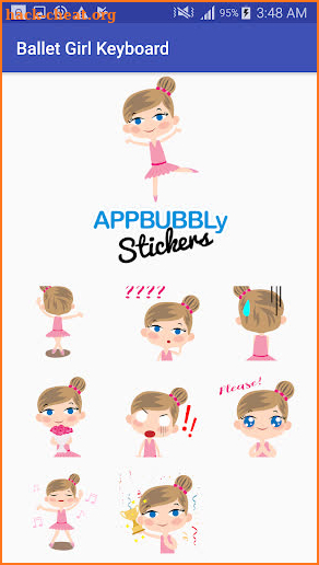 Animated Ballet Girl Stickers for Gboard screenshot