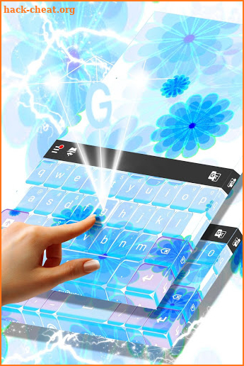 Animated Blue Flower Keyboard screenshot