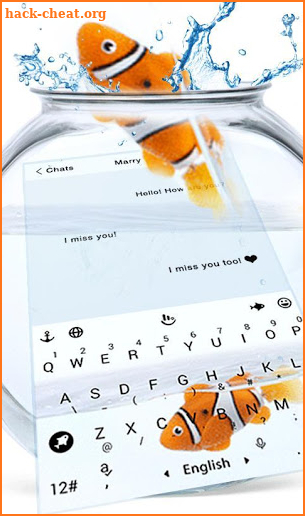 Animated Cute Fish Keyboard Theme screenshot