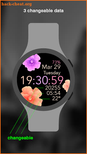 Animated Flowers Watch Face screenshot