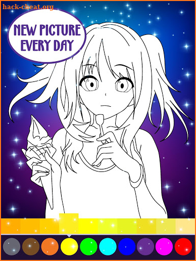 Animated Glitter Coloring Book - Anime Manga screenshot