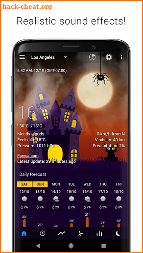 Animated Halloween weather backgrounds add-on screenshot