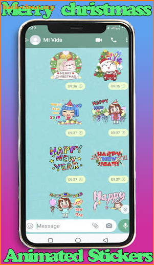 Animated Happy New year stickers screenshot