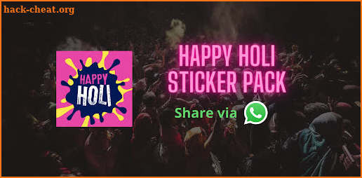 Animated Holi Stickers for WhatsApp screenshot