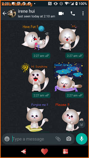 Animated Kitten Sticker WAStickerApps 🐾 screenshot