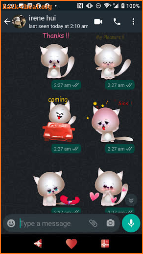 Animated Kitten Sticker WAStickerApps 🐾 screenshot