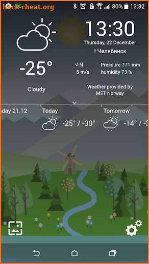 Animated Landscape Weather Live Wallpaper screenshot