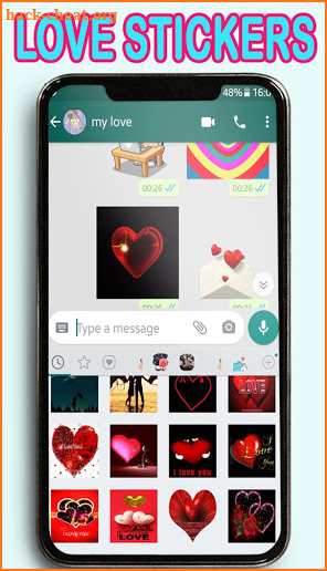 Animated love sticker for WhatsApp💝WAStickerApp💝 screenshot