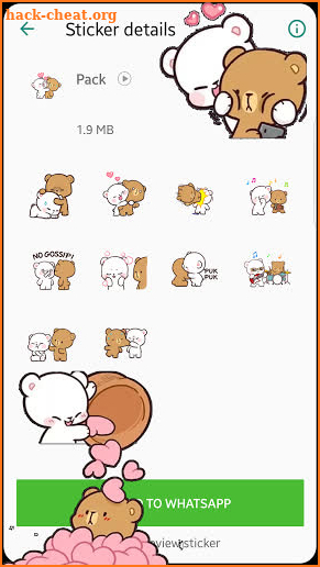 😍Animated Milk Mocha Bear Stikers For Whatsapp🦋 screenshot
