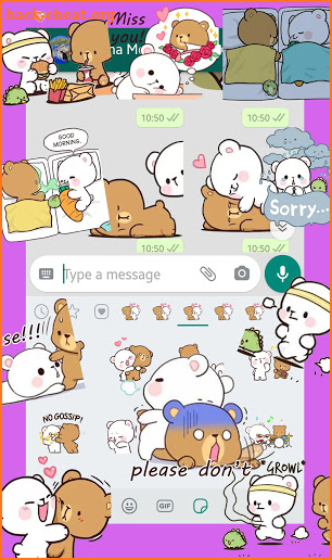 Animated Milk Mocha Status stickers for WhatsApp screenshot