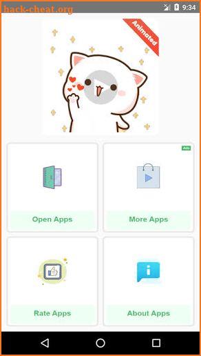 Animated Mochi Peach Cat Sticker for WAStickerApps screenshot