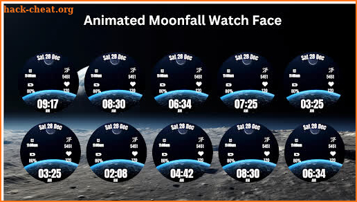 Animated Moonfall Watch Face screenshot