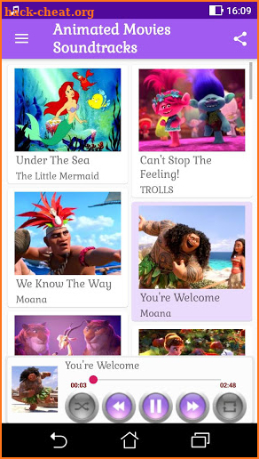 Animated Movies Soundtracks for Children screenshot