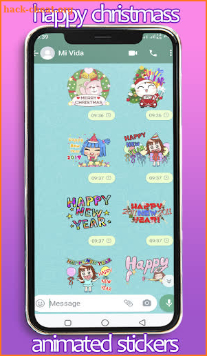Animated New Year Stickers WAStickerApps screenshot