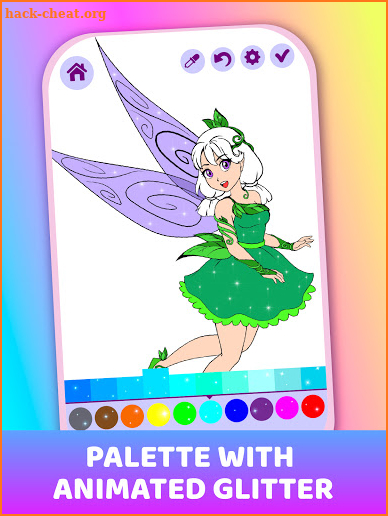 Animated Shining Coloring Book For Little Fairies screenshot