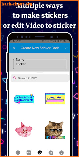 Animated Sticker Maker for WhatsApp WAStickerApps‏ screenshot