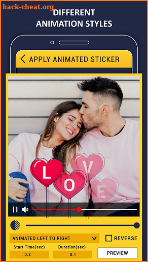 Animated Stickers On Video - Valentine Special screenshot