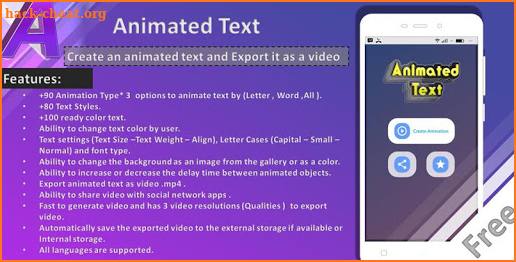 Animated Text Creator - Text Animation video maker screenshot