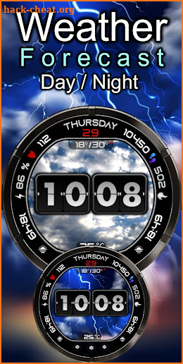 Animated Weather Flip Time E55 screenshot