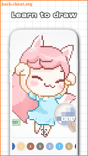 Anime & Manga Color by Number - Sandbox Pixel Art screenshot