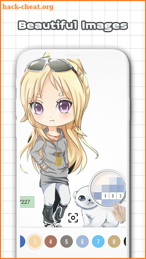 Anime & Manga Color by Number - Sandbox Pixel Art screenshot
