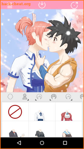Anime Avatar Maker: Kissing Couple screenshot