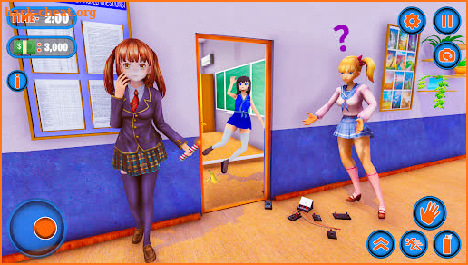 anime bad girl school life sim screenshot
