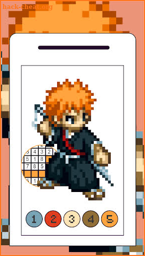 Anime "BLEACH" Pixel Coloring screenshot