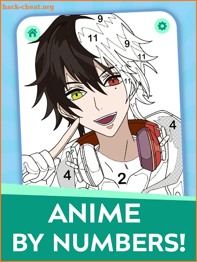 Anime Boys - Coloring Book by Numbers screenshot