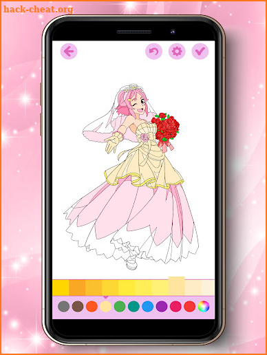 Anime Bride Girl Coloring Book screenshot