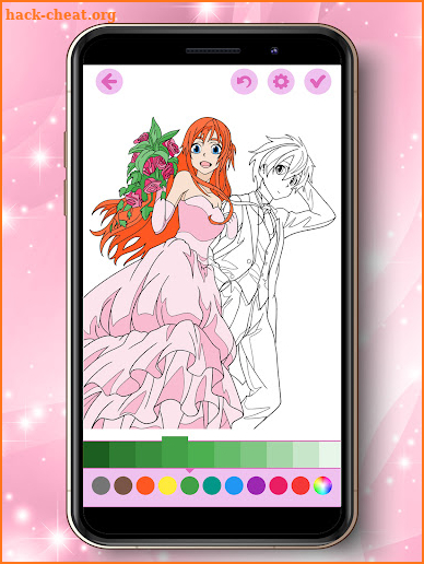 Anime Bride Girl Coloring Book screenshot