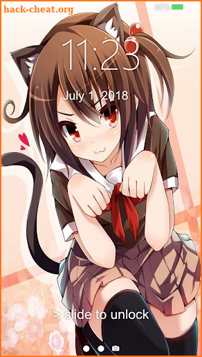 Anime Cat Girl 🐱 Screen Lock screenshot