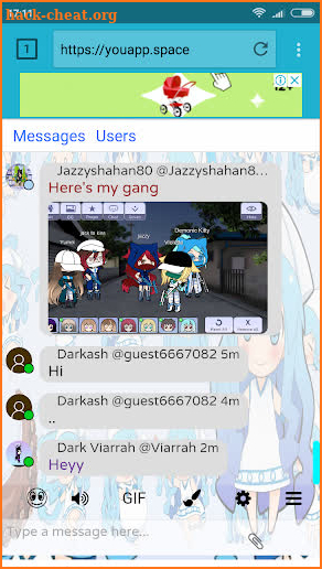 Anime chat Chibi club online for gacha life 2k20 screenshot