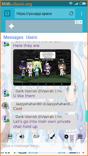Anime chat Chibi club online for gacha life 2k20 screenshot