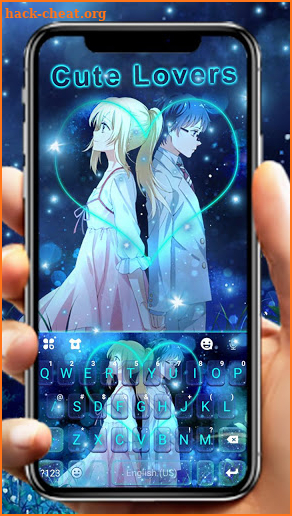 Anime Cute Love Keyboard Theme screenshot