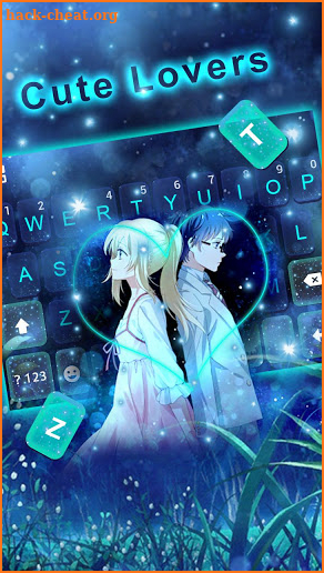 Anime Cute Love Keyboard Theme screenshot