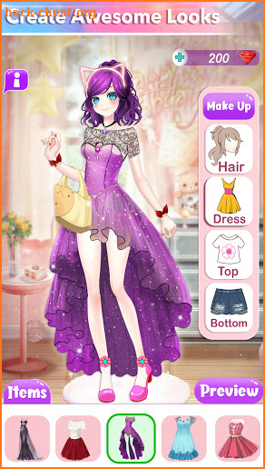 Anime Dress Up Queen Game for girls screenshot