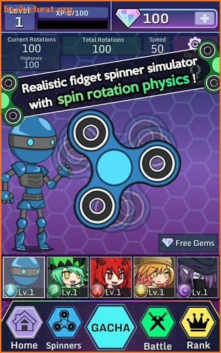 Anime Fidget Spinner Battle screenshot