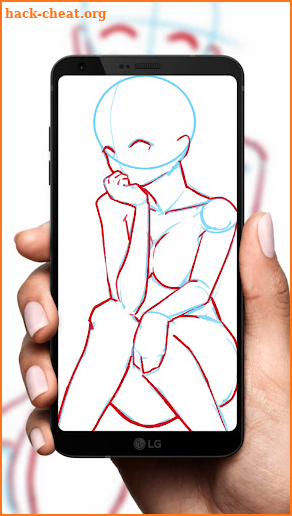 Anime Girl Pose Sitting screenshot